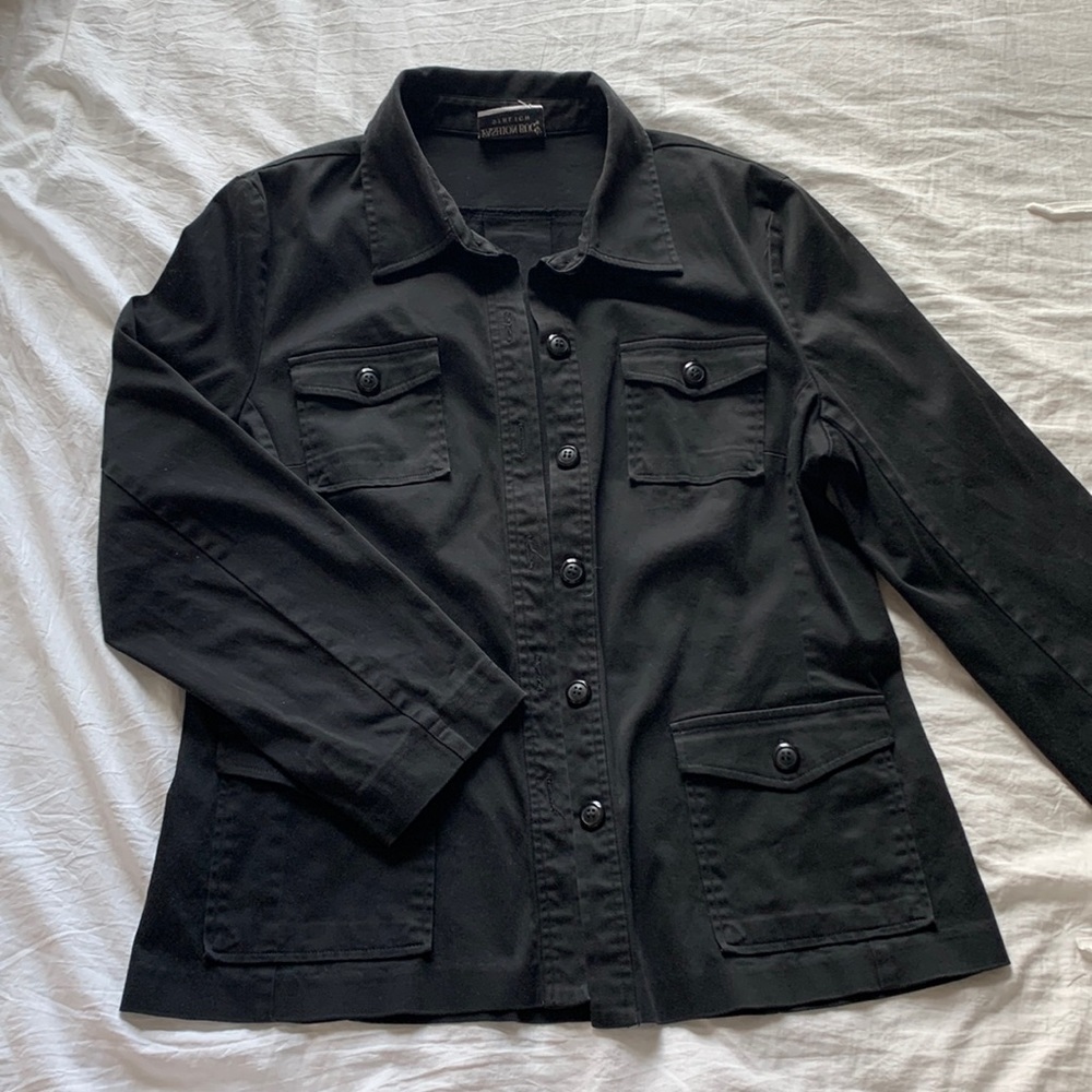 FASHION BUG Black Shirt Jacket